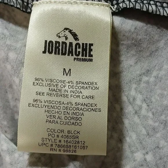Jordache Jewel of the Nile Geometric Print Black Gray Sleeveless Blouse Medium - Picture 7 of 10